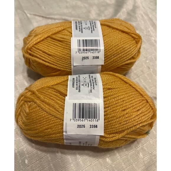 2 Skeins Smart Superwash Norway DK Wt. Wool Yarn - 2025 3356 Gold 1.76 oz each - Picture 5 of 7